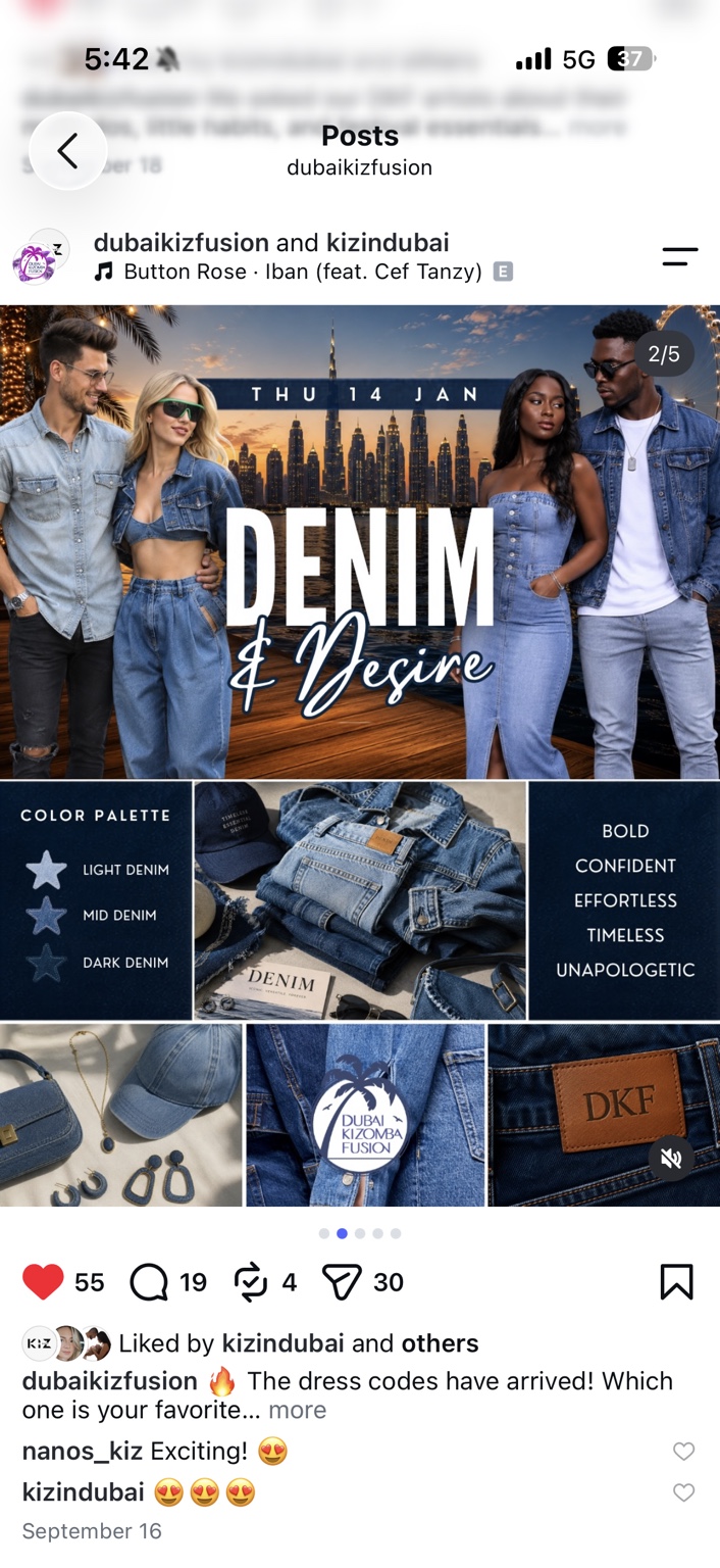 Denim & Desire outfit inspiration and colour palette