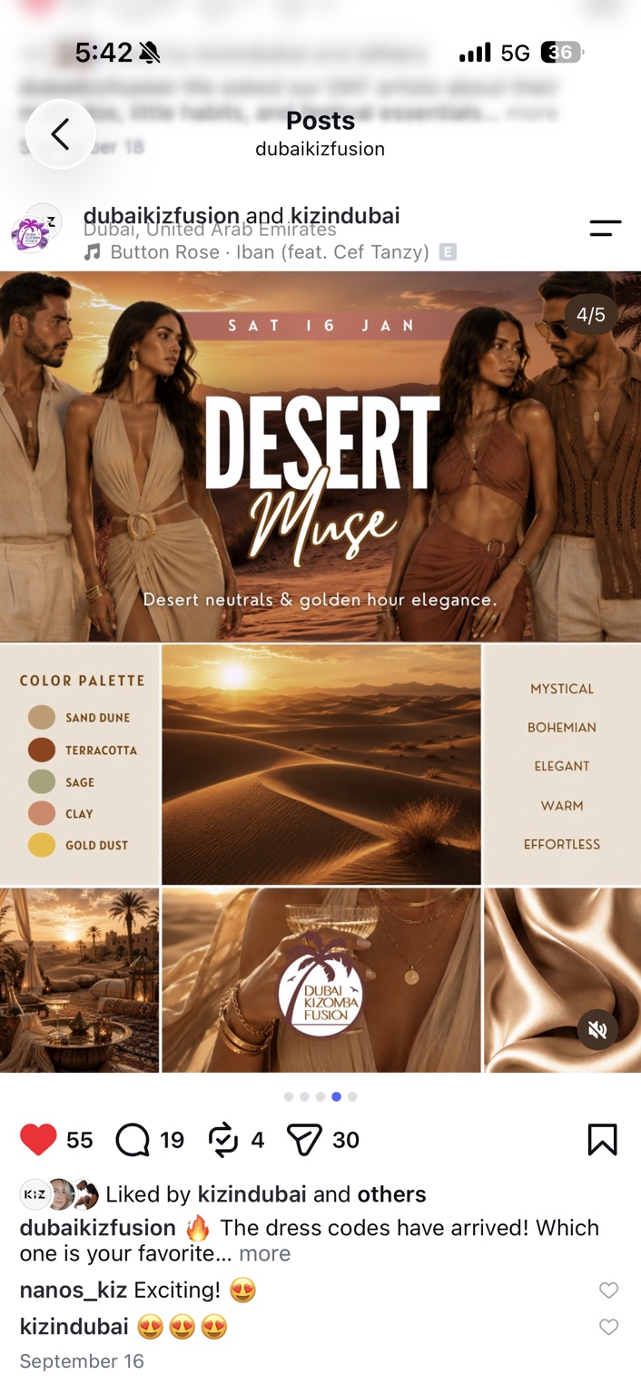 Desert Muse outfit inspiration and colour palette